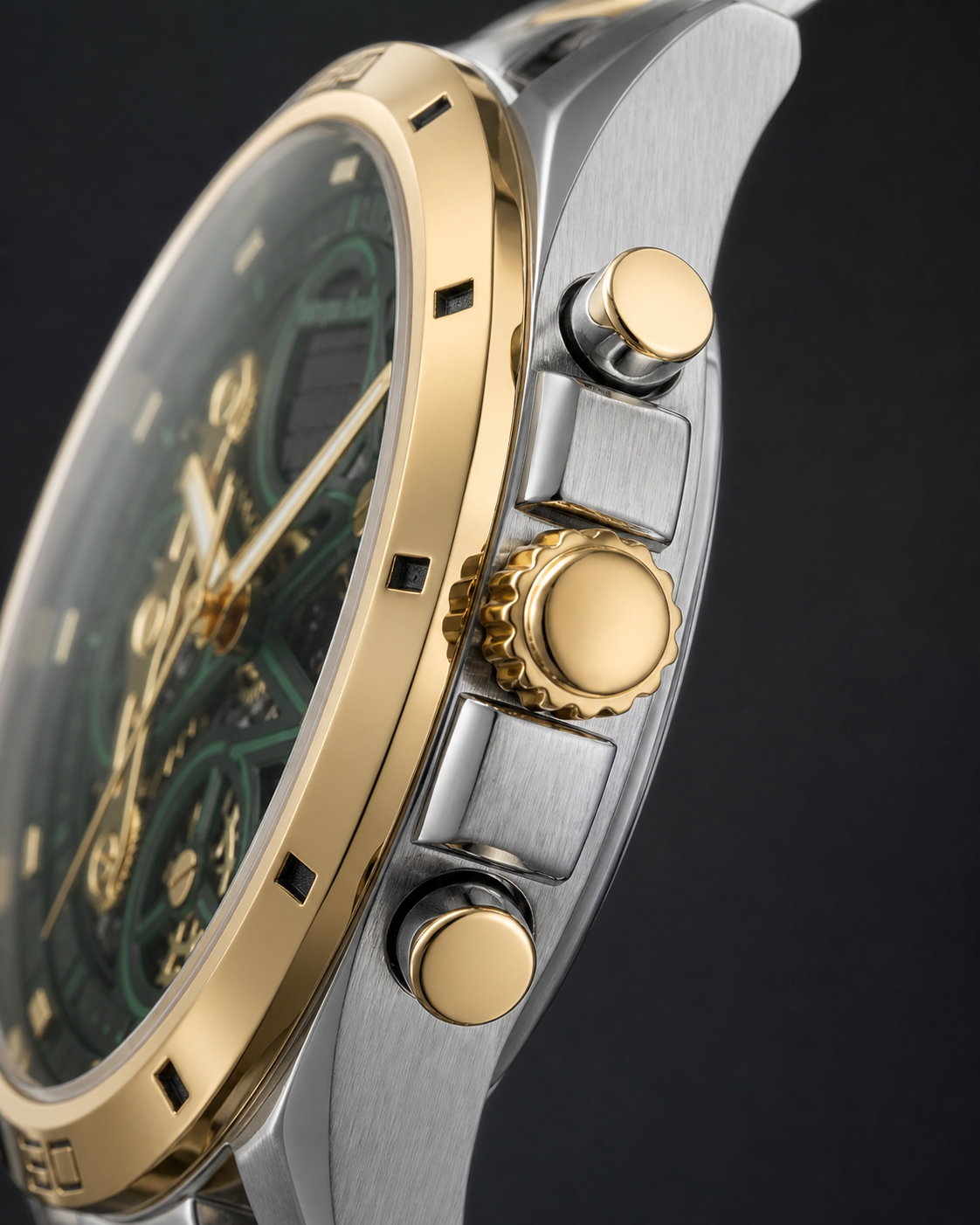 Close profile showing the CA-202 crown and case finish