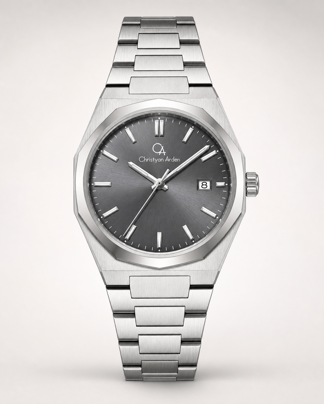 Regent Slate Classic Christyan Arden produced quartz watch style shown from the front