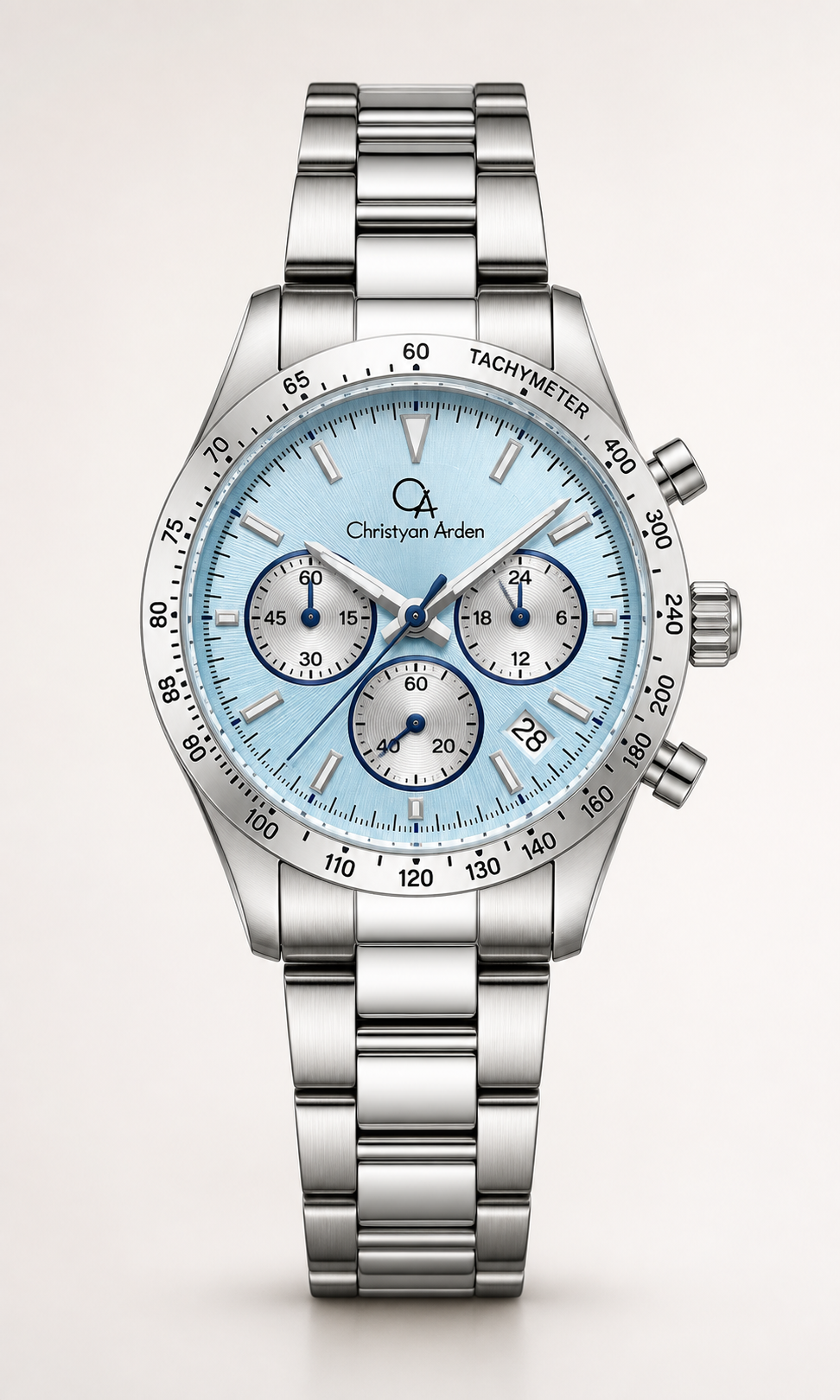 Atlas Ice Multi-Dial Christyan Arden produced quartz watch style shown from the front
