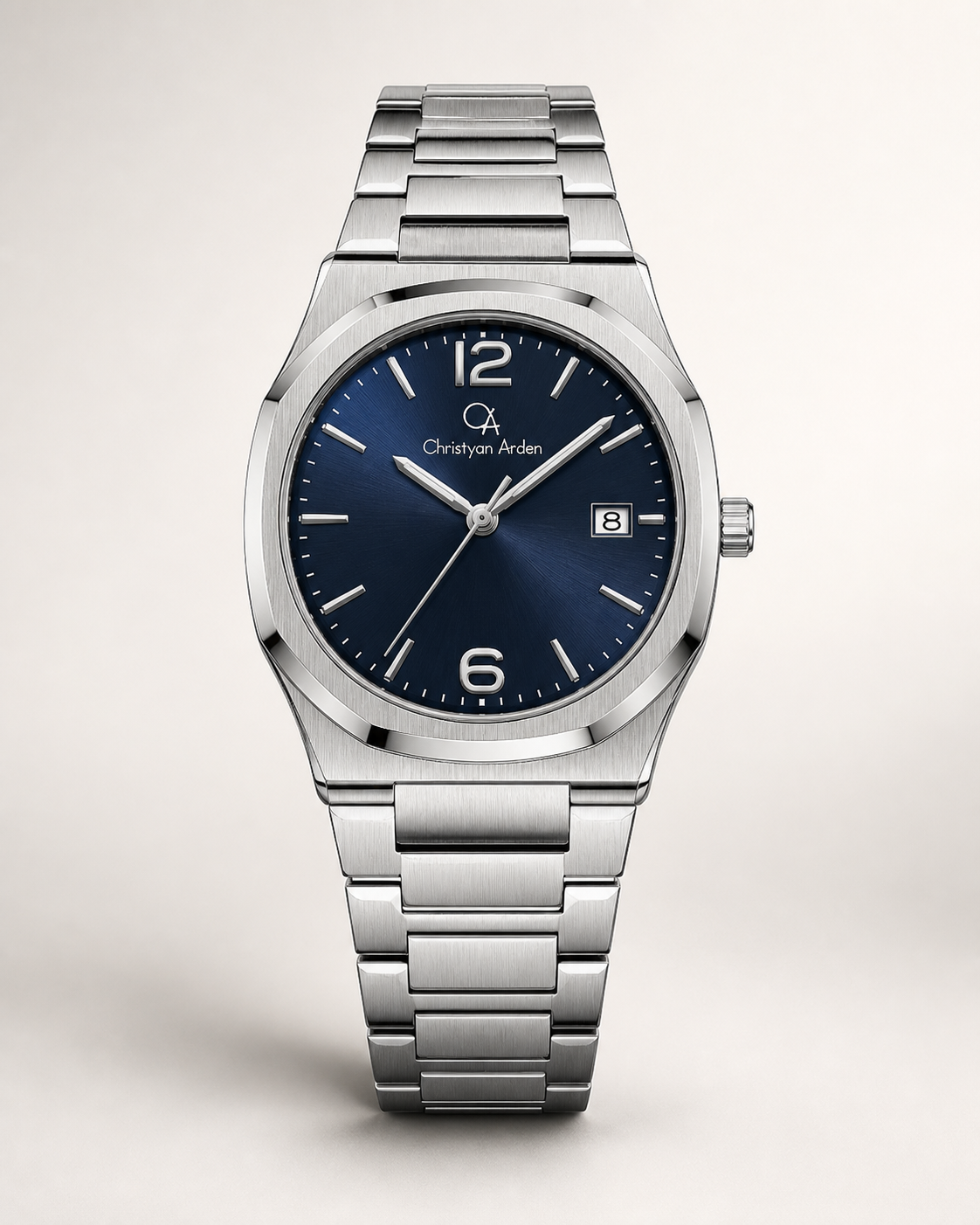 Metropolitan Midnight Integrated Christyan Arden produced quartz watch style shown from the front