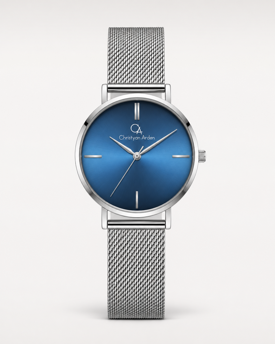 Horizon Azure Minimal Christyan Arden produced quartz watch style shown from the front