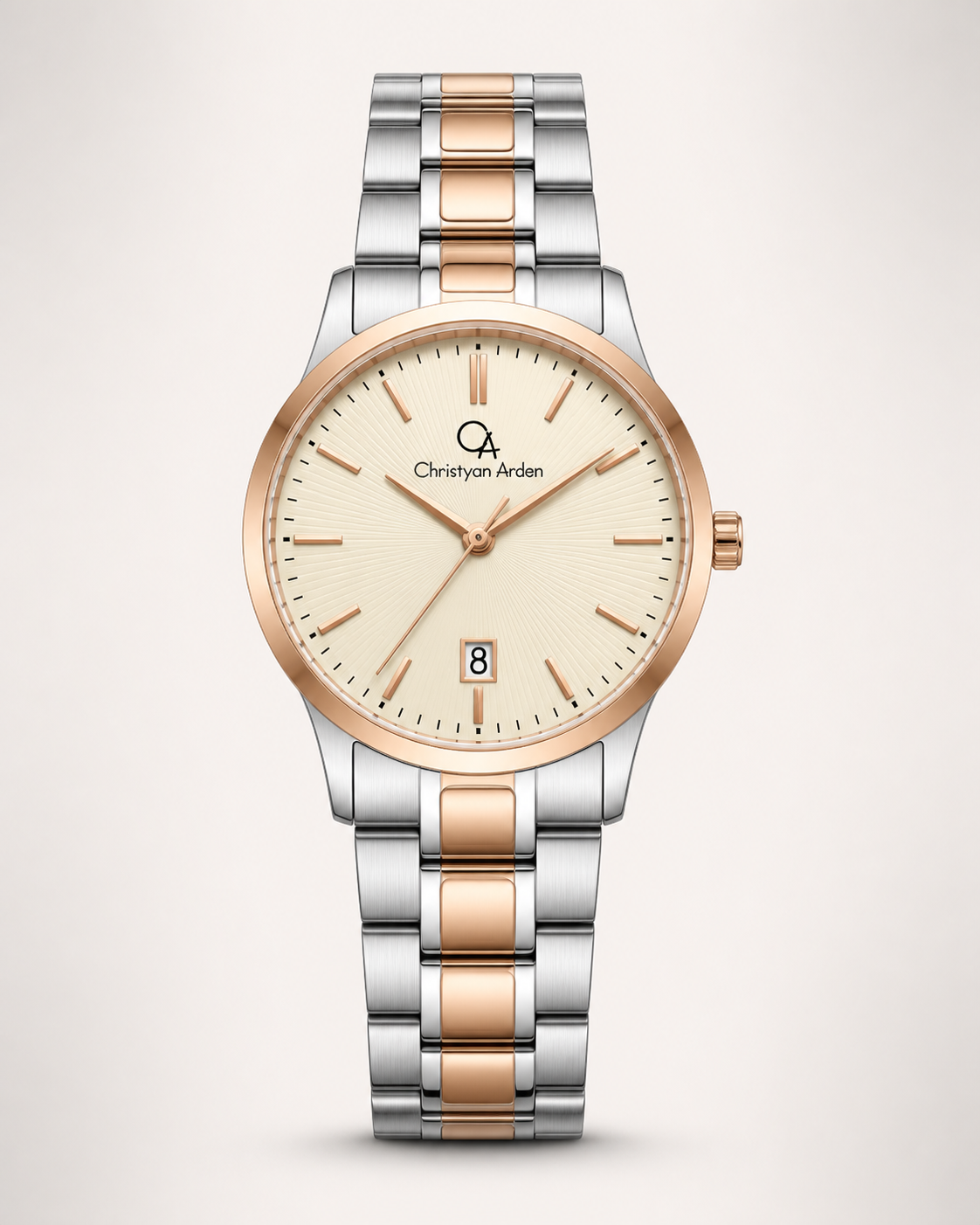Horizon Ivory Minimal Christyan Arden produced quartz watch style shown from the front