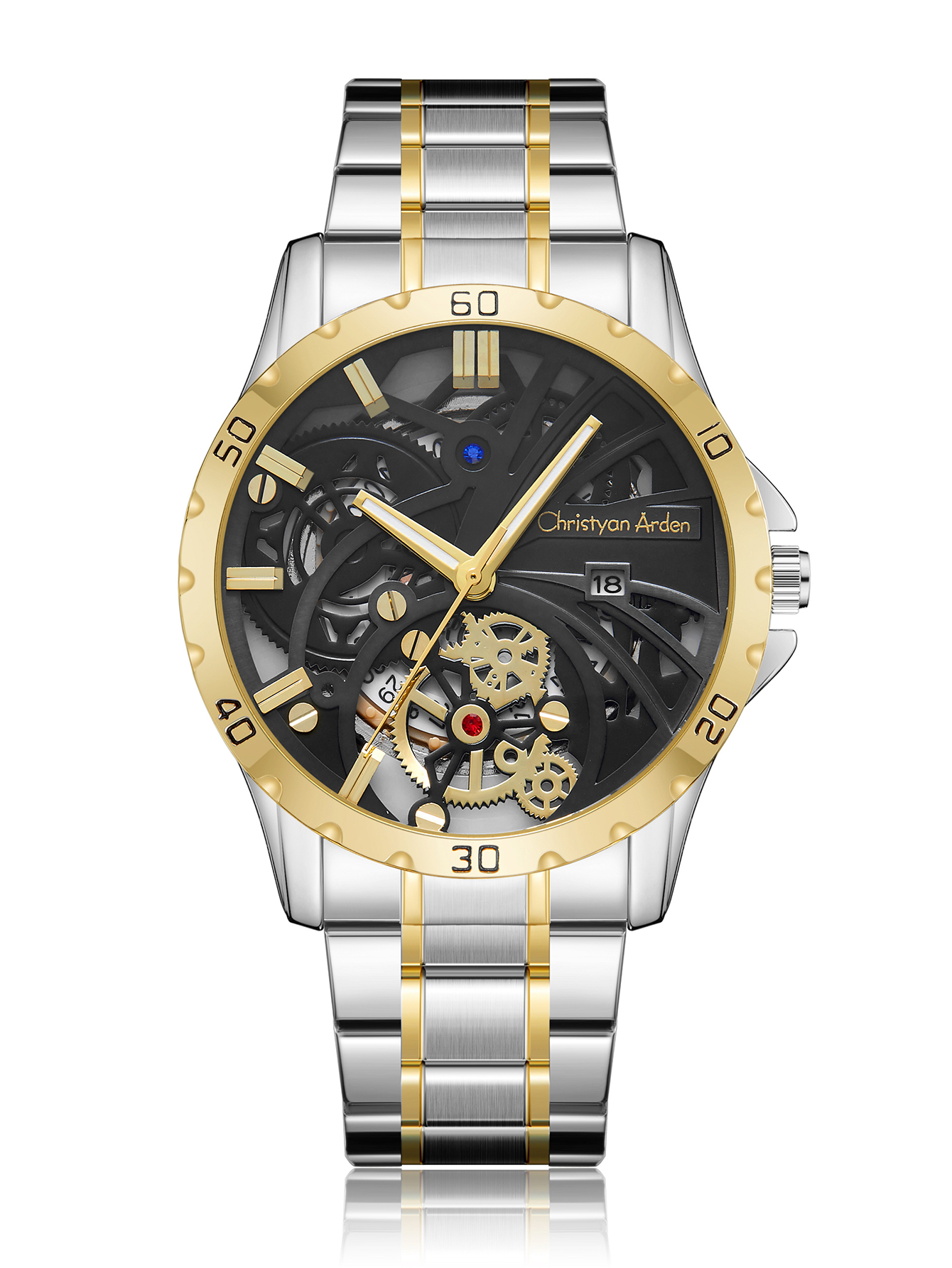 Full front view of the CA-206 Vanguard Noir Openwork business watch