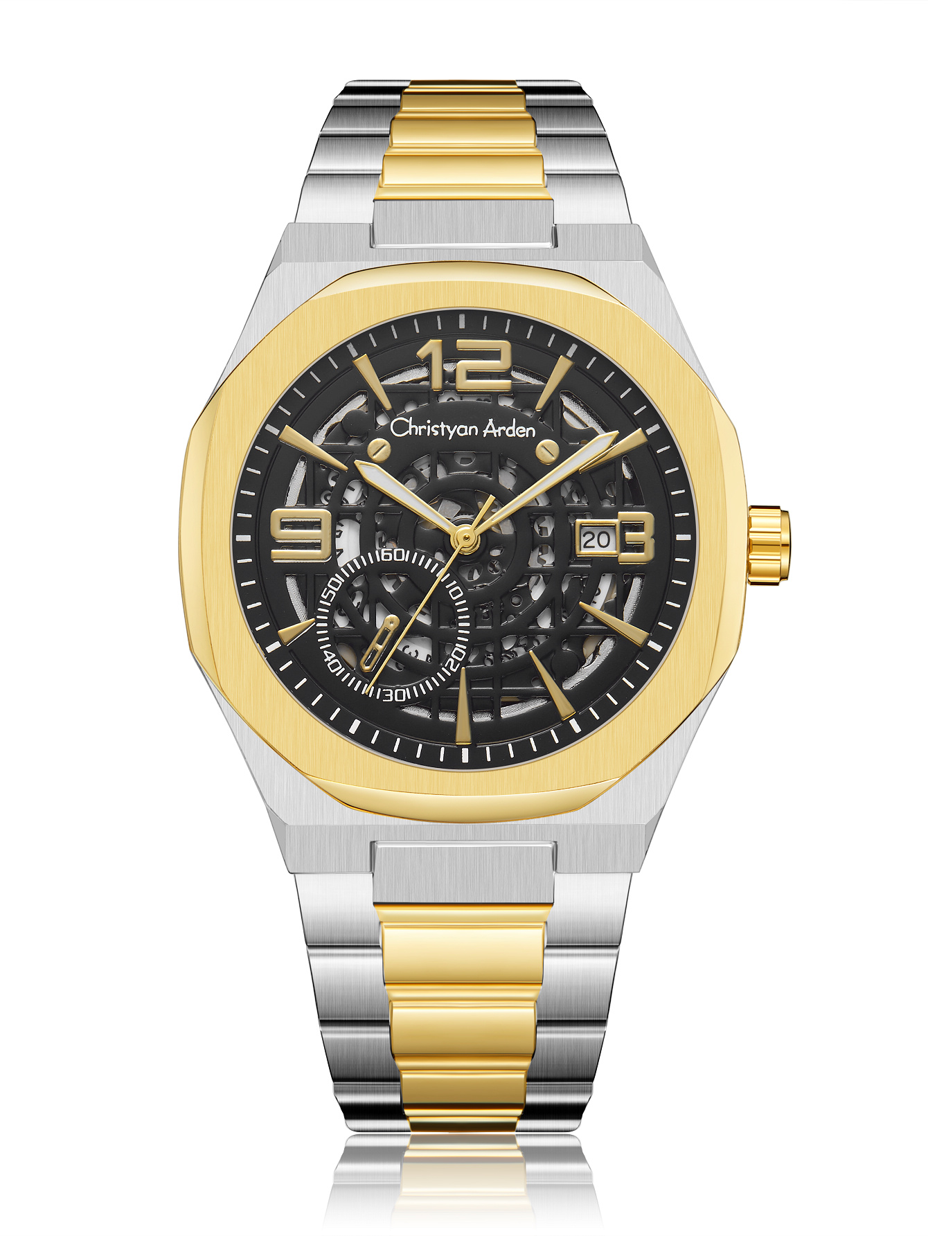 Full front view of the CA-208 Metropolitan Noir Openwork business watch