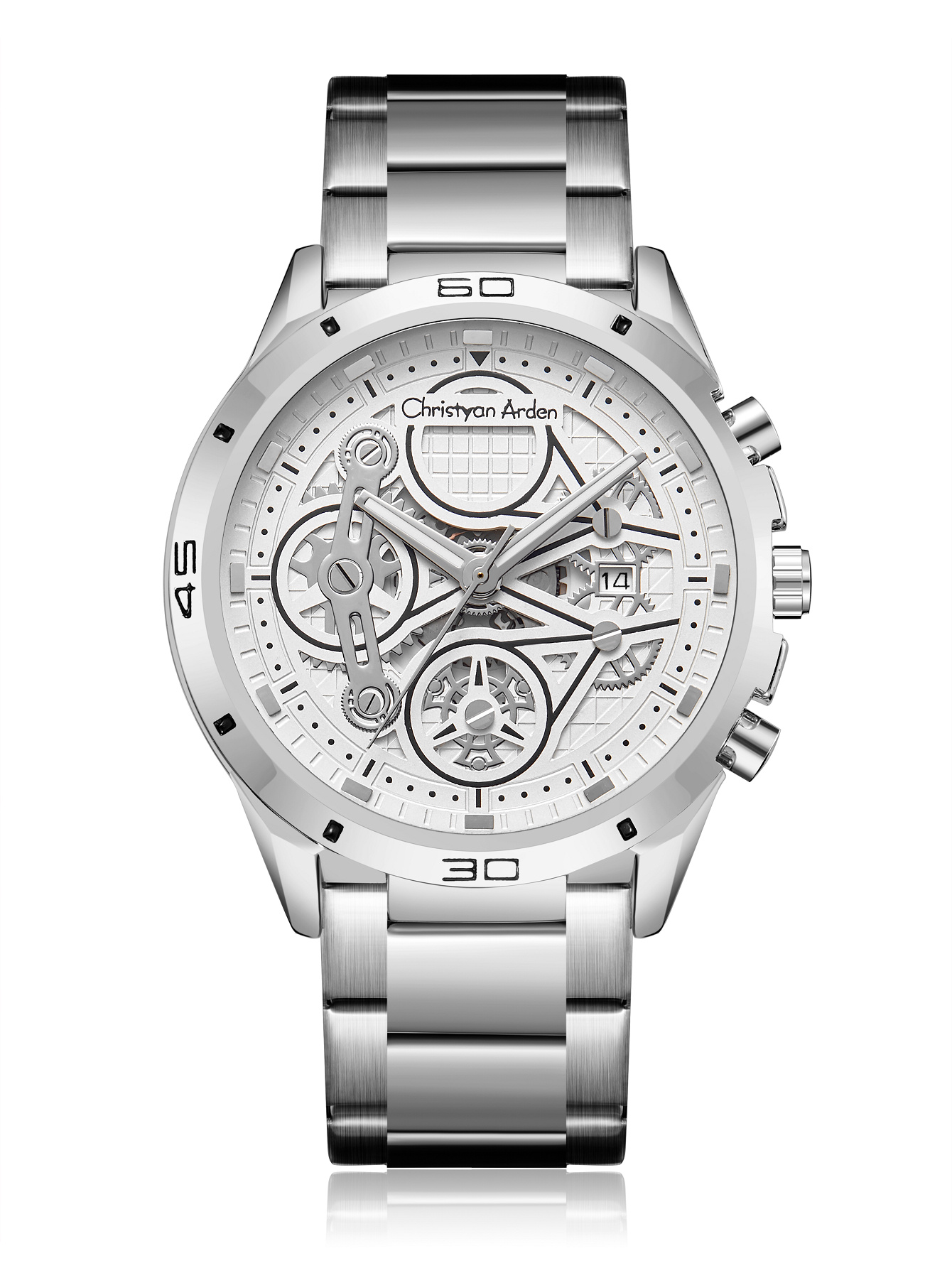 CA-203 Sovereign Silver Openwork quartz watch